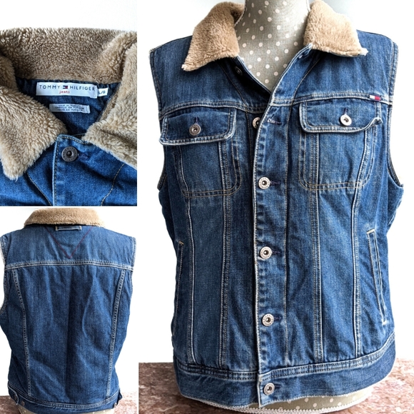 TOMMY HILFIGER JEANS Vintage Denim Lined Vest - Picture 1 of 10